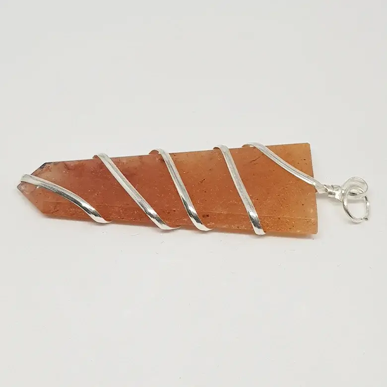 Red Aventurine Spiral Pencil Pendant - Image 6