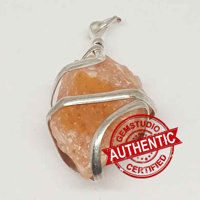 Red Aventurine Spiral Pendant - Image 5