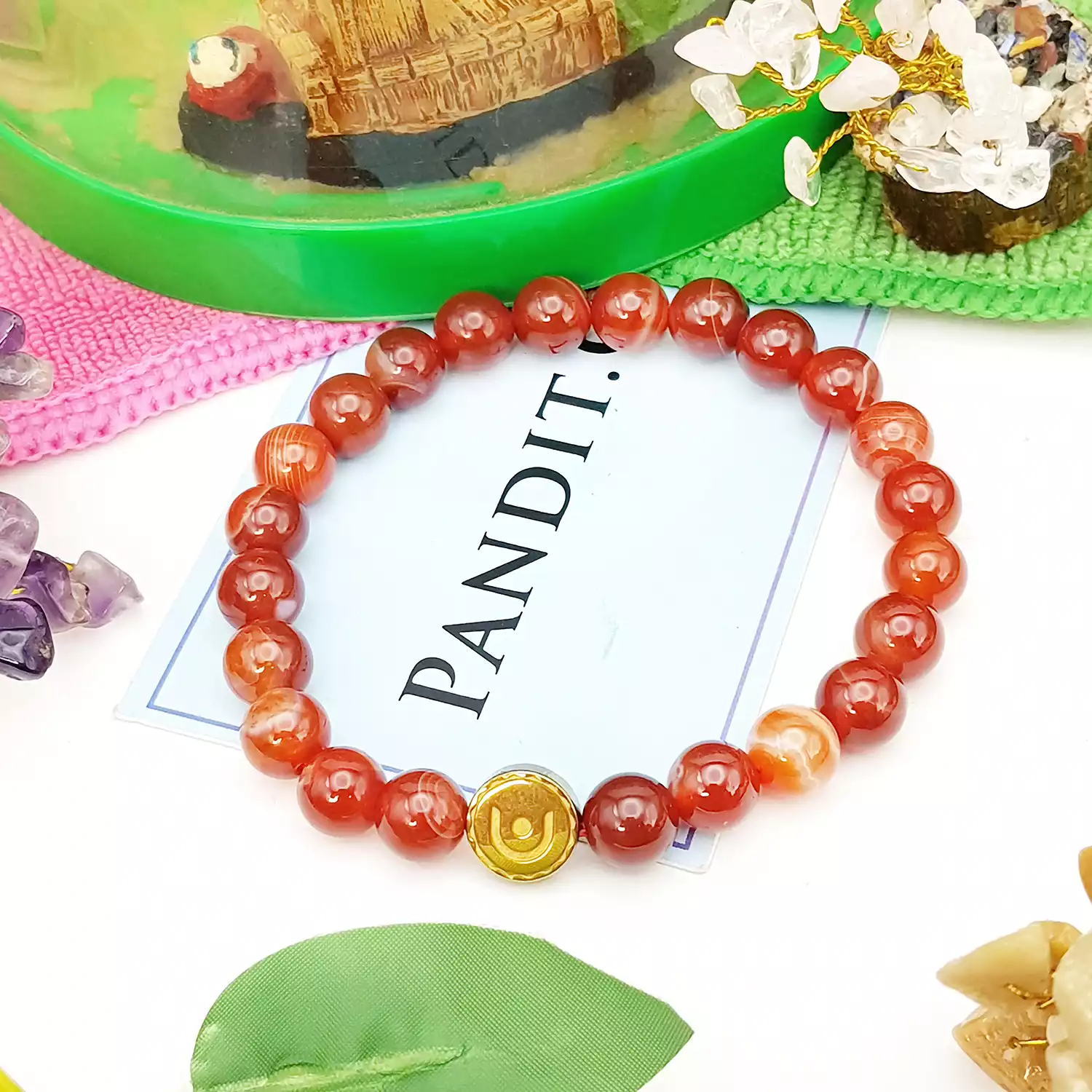 Red Banded Agate Onyx Bracelet - To Heal Evil Eye Effects - Image 3
