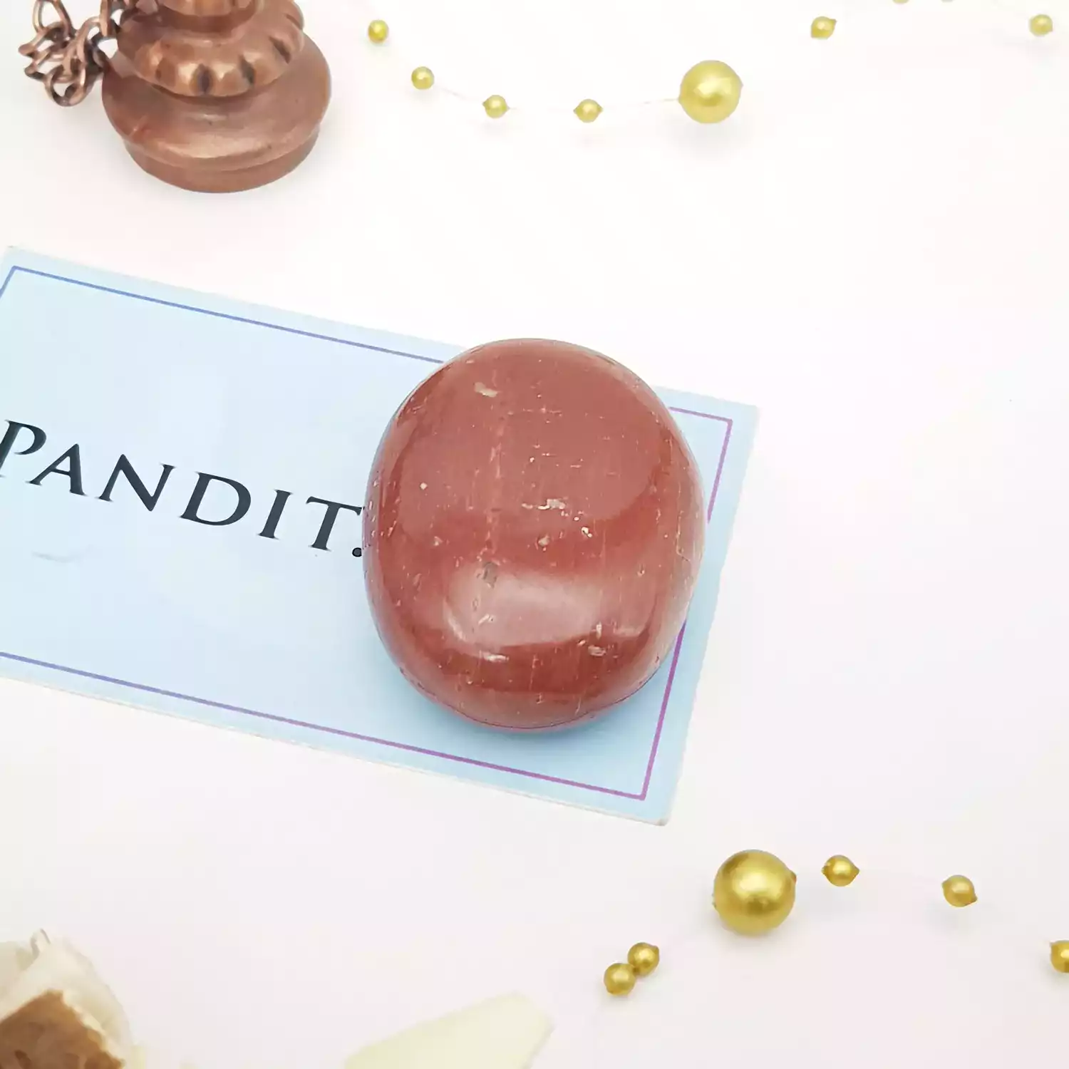 Red Jasper Healing Crystal Palm Stone - Image 3