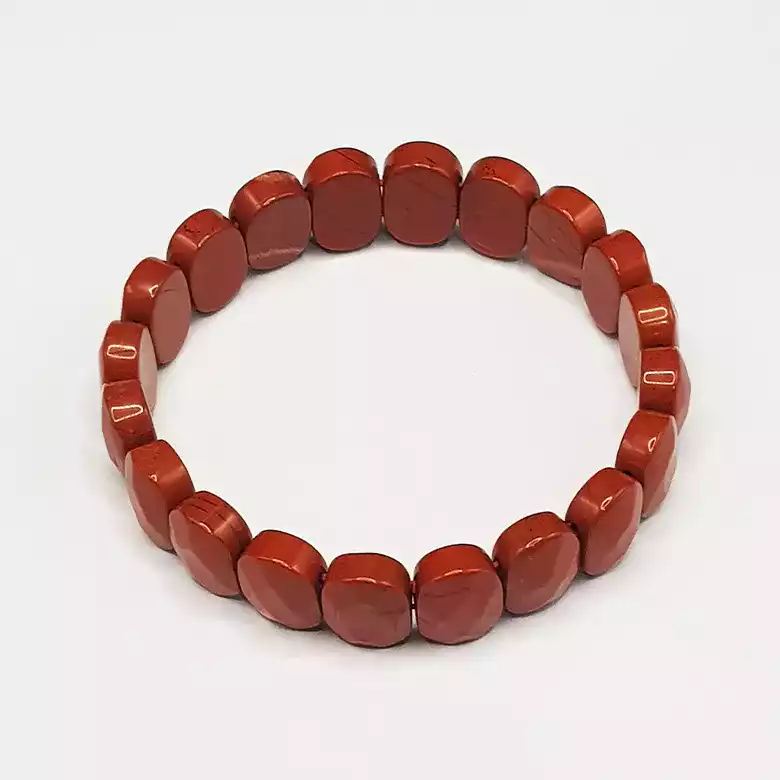 Red Jasper Oval Faceted Bracelet - To Be Grounded & Mature - Image 10