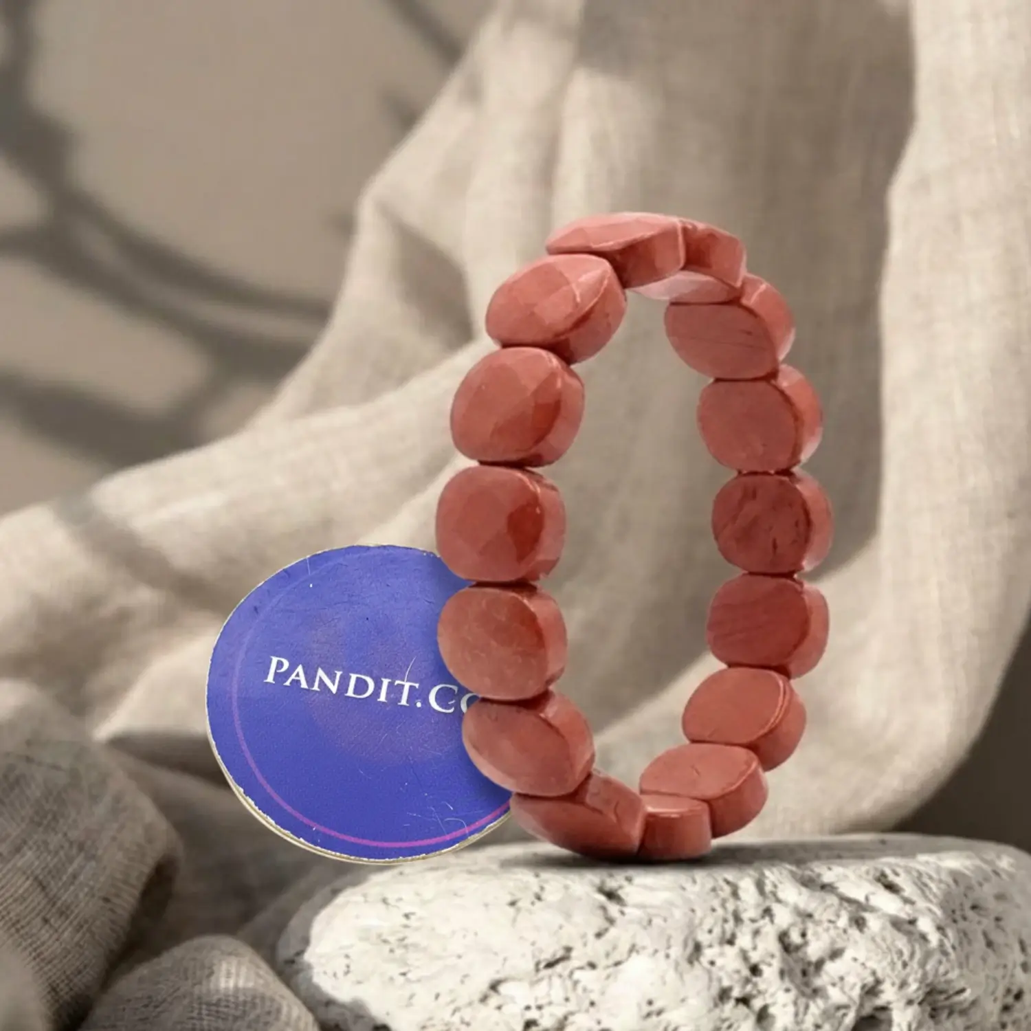 Red Jasper Oval Faceted Bracelet - To Be Grounded & Mature - Image 3