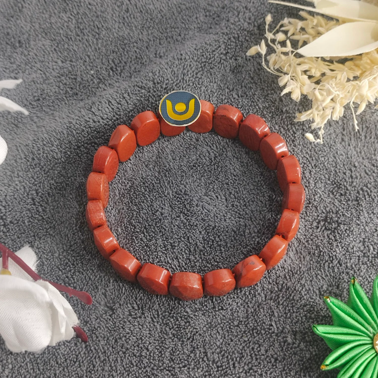 Red Jasper Oval Faceted Bracelet - To Be Grounded & Mature - Image 4