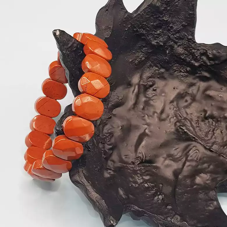 Red Jasper Oval Faceted Bracelet - To Be Grounded & Mature - Image 5