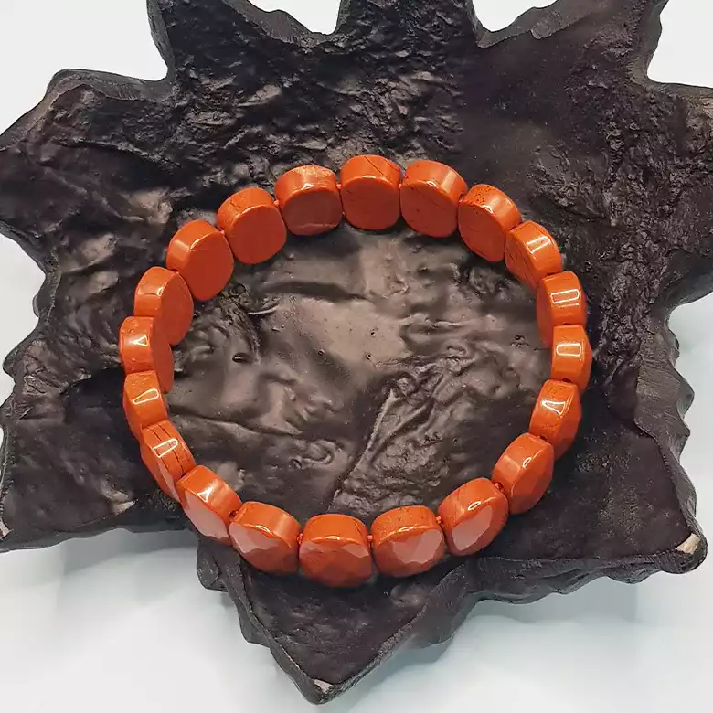 Red Jasper Oval Faceted Bracelet - To Be Grounded & Mature - Image 6