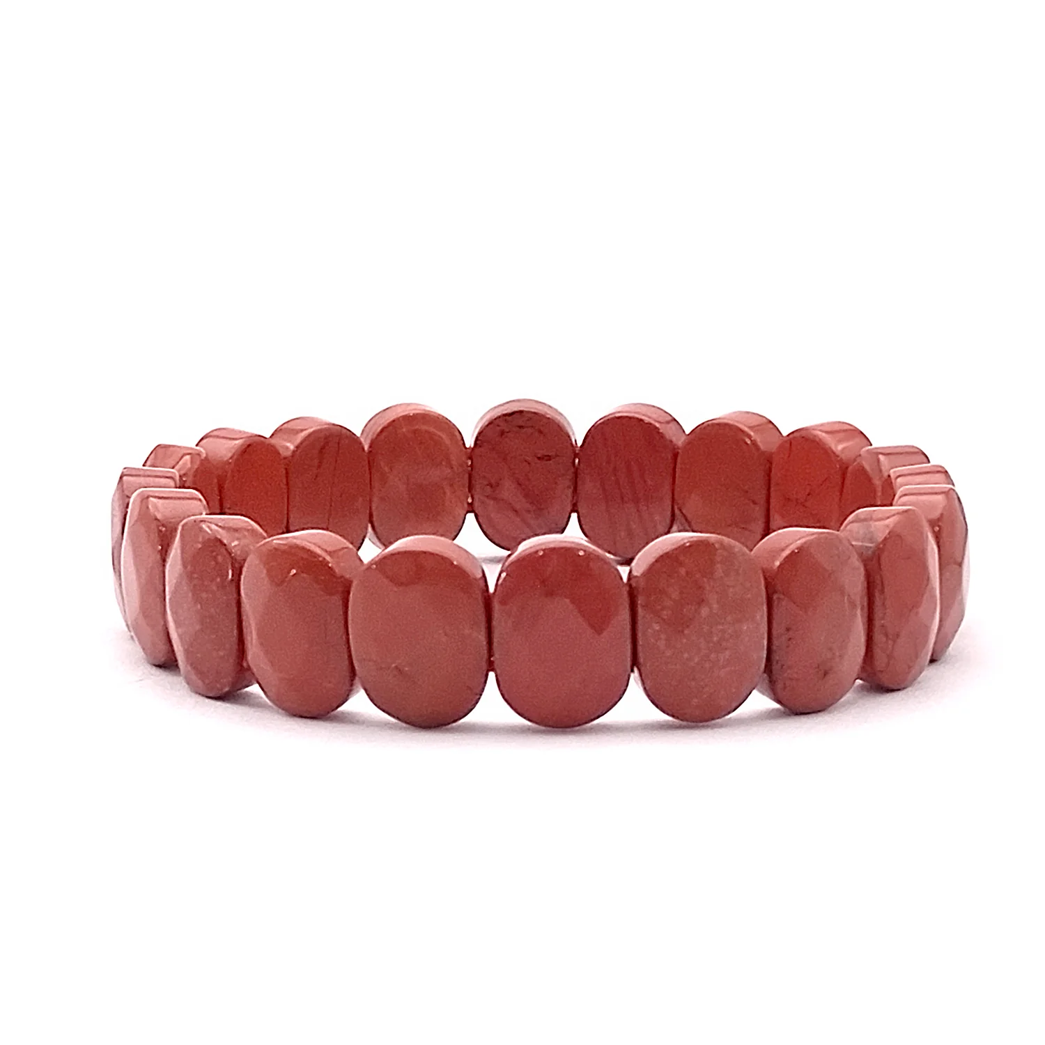 Red Jasper Oval Faceted Bracelet - To Be Grounded & Mature - Image 7