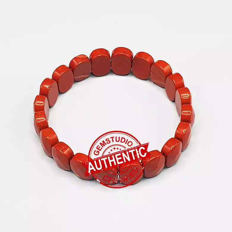 Red Jasper Oval Faceted Bracelet - To Be Grounded & Mature - Image 9