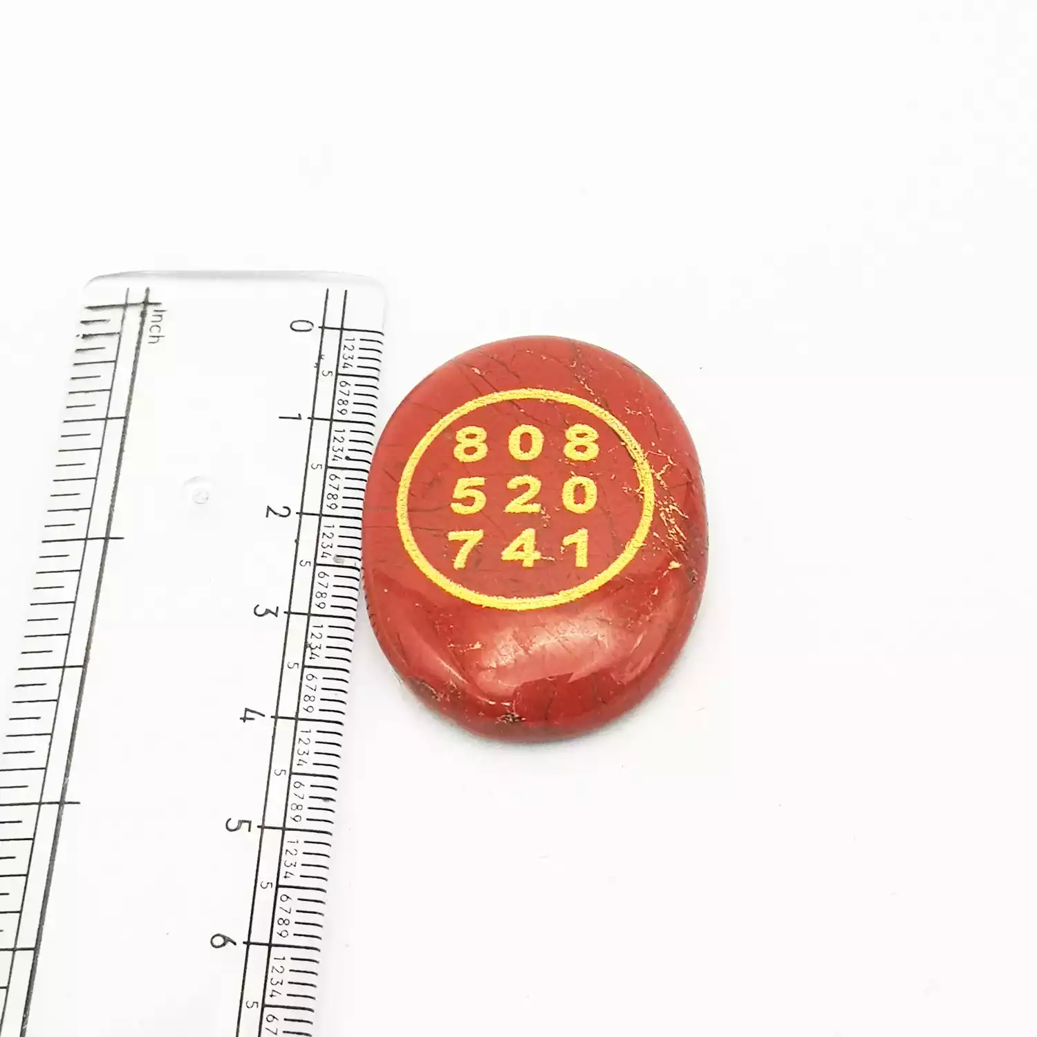 Red Jasper Zibu Symbol Coin - Image 5