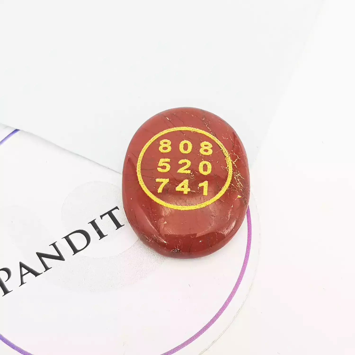 Red Jasper Zibu Symbol Coin - Image 7