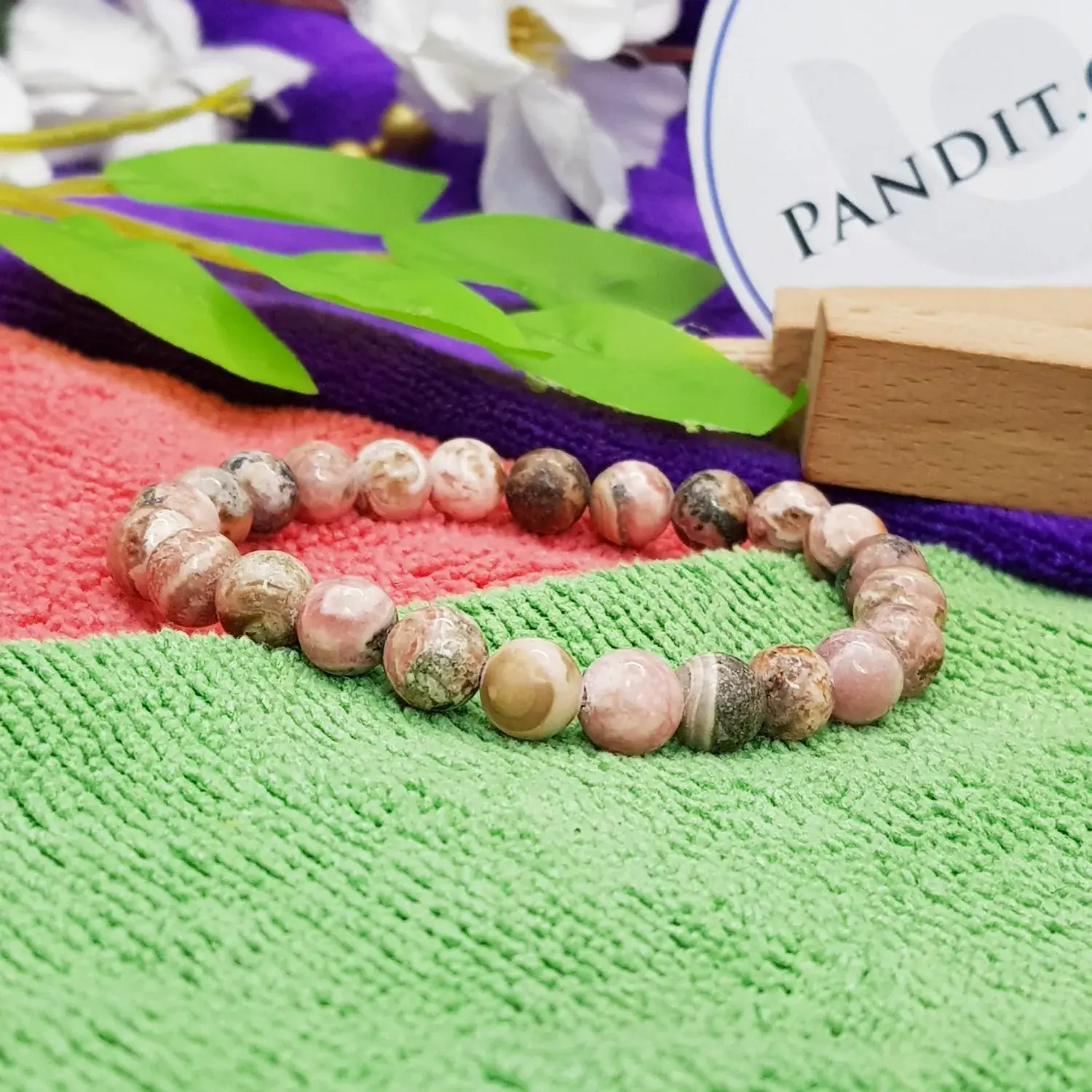 Rhodochrosite Bracelet - To Heal Love Life and Bring Luck - Image 2