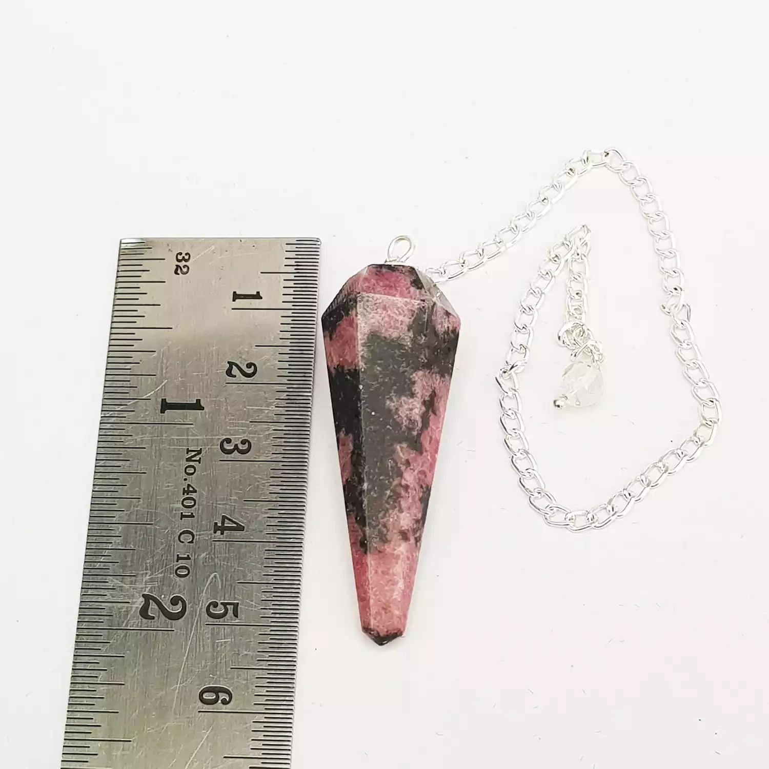 Rhodonite Crystal Dowsing Pendulum - Image 4