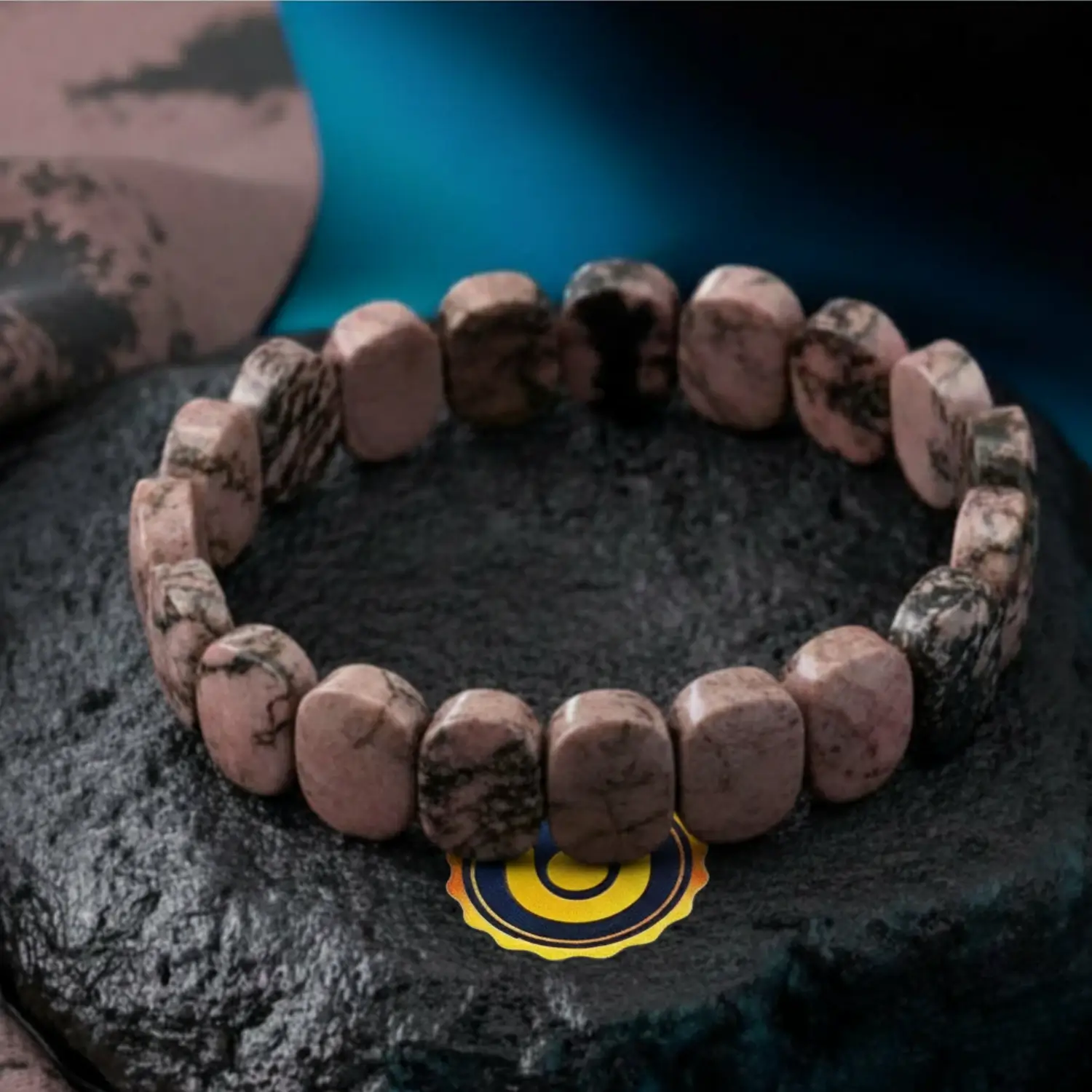 Rhodonite Crystal Oval Faceted Bracelet - Image 3