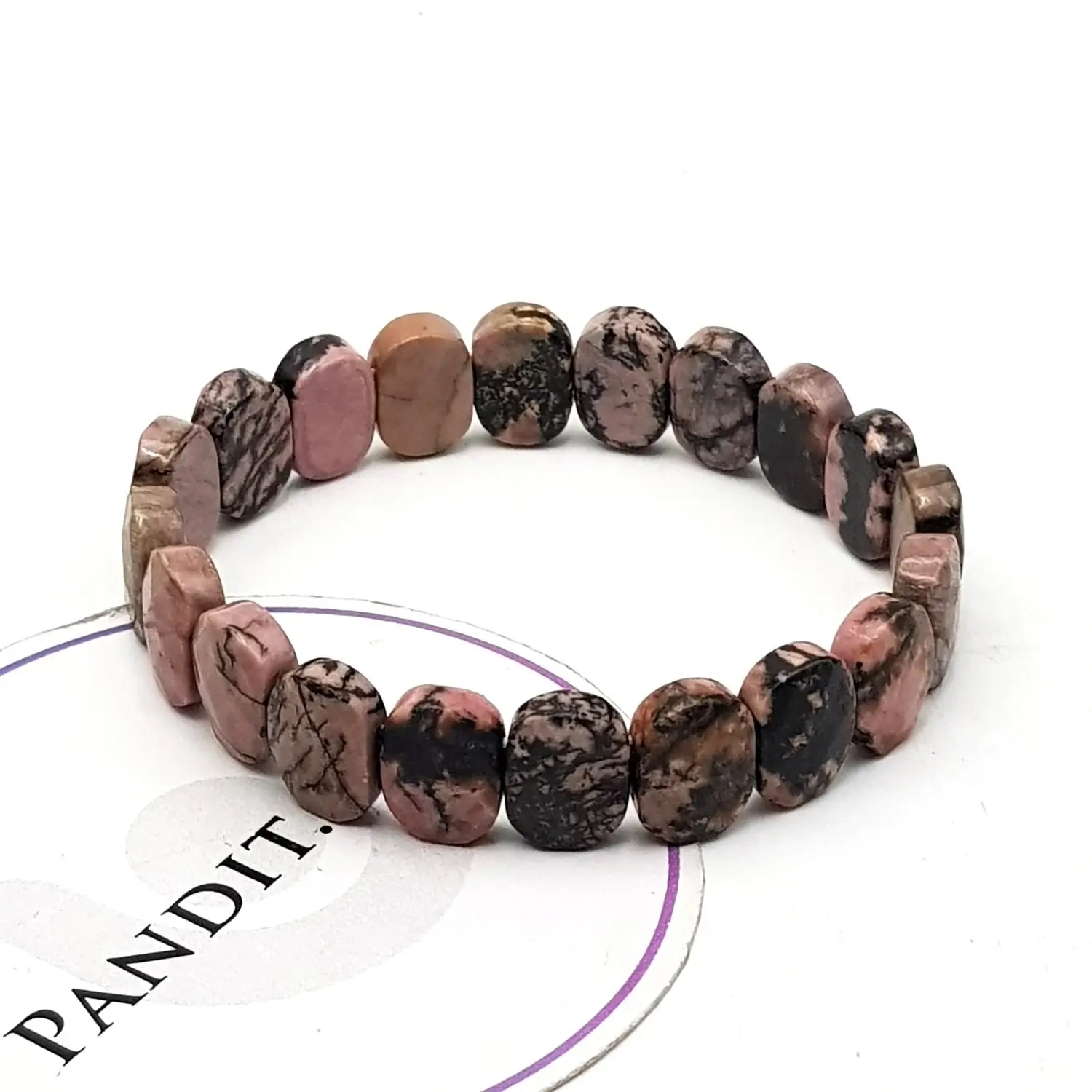 Rhodonite Crystal Oval Faceted Bracelet - Image 5
