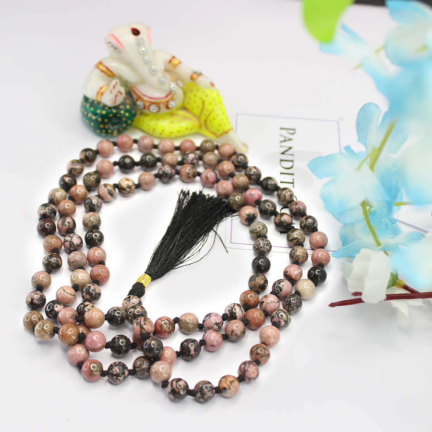 Rhodonite Mala - To Attract the Love of Dream & Calm Anxiety