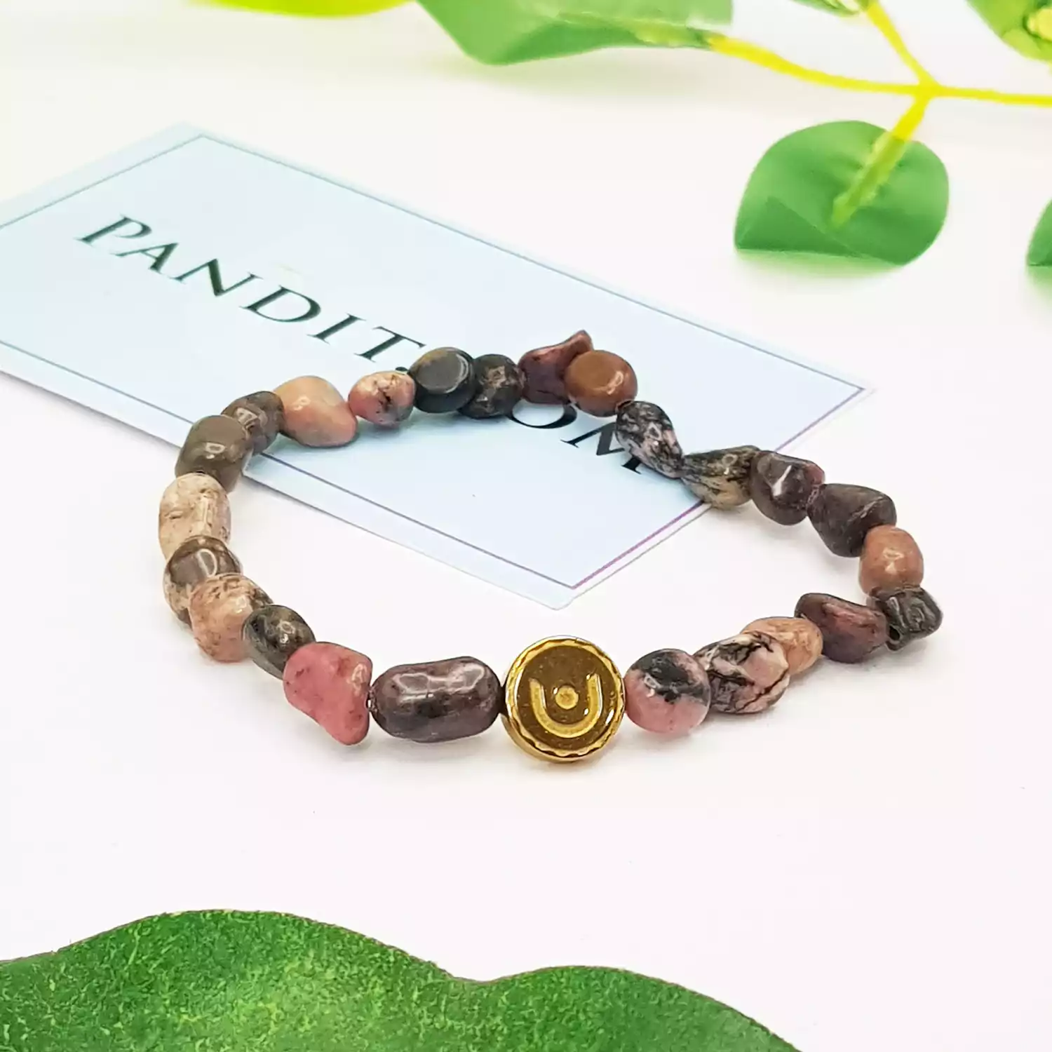 Rhodonite Tumble Bracelet - To Solve Love Problems & Breakups