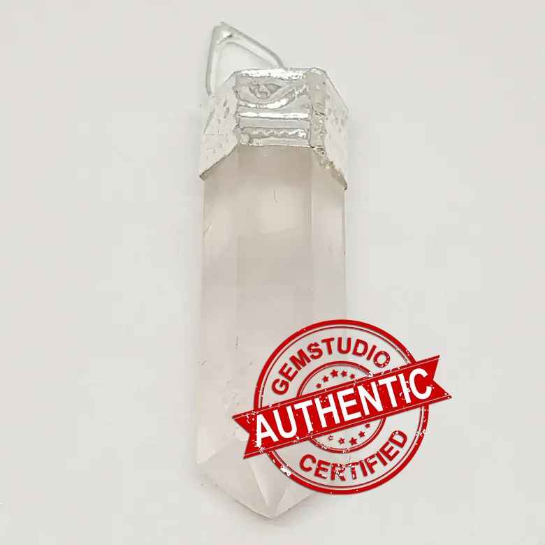 Rose Quartz Cap Pencil Pendant - Image 5