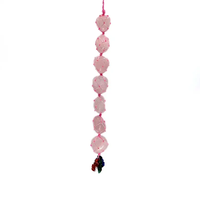 Rose Quartz Car Hanging Tumble Stones - Image 4