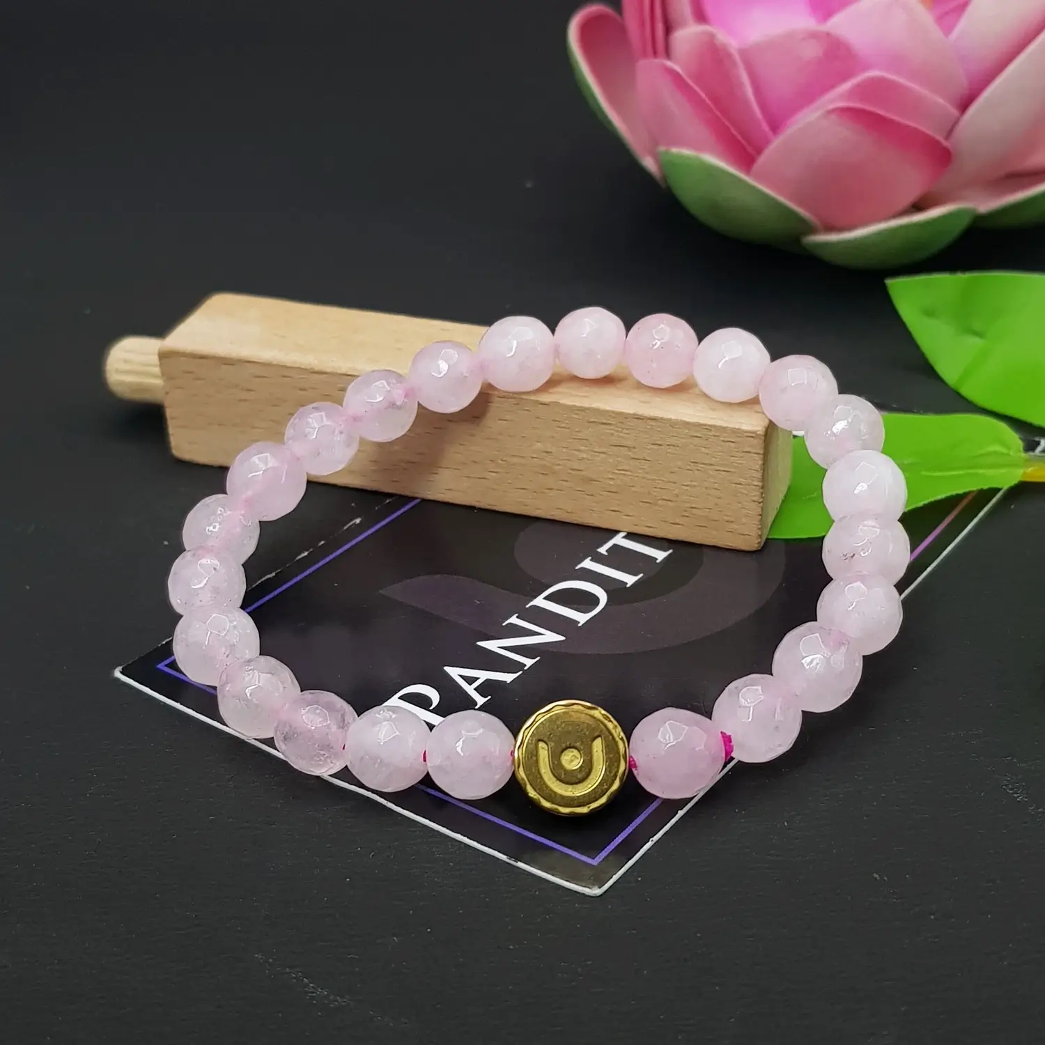 Rose Quartz Diamond Cut Bracelet - To Bring Love to Life - Image 2