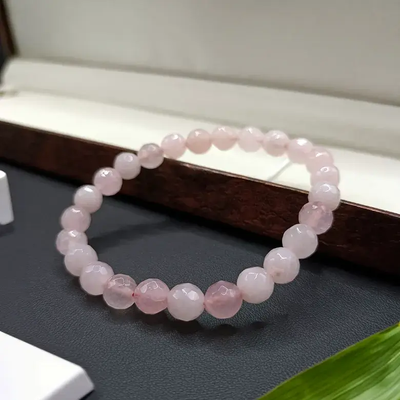 Rose Quartz Diamond Cut Bracelet - To Bring Love to Life - Image 5