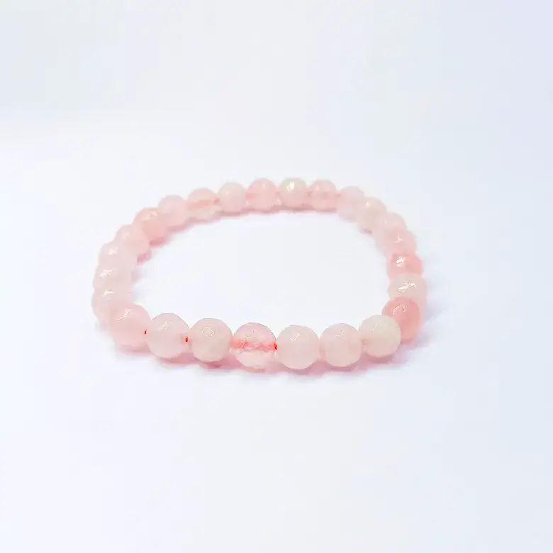 Rose Quartz Diamond Cut Bracelet - To Bring Love to Life - Image 7