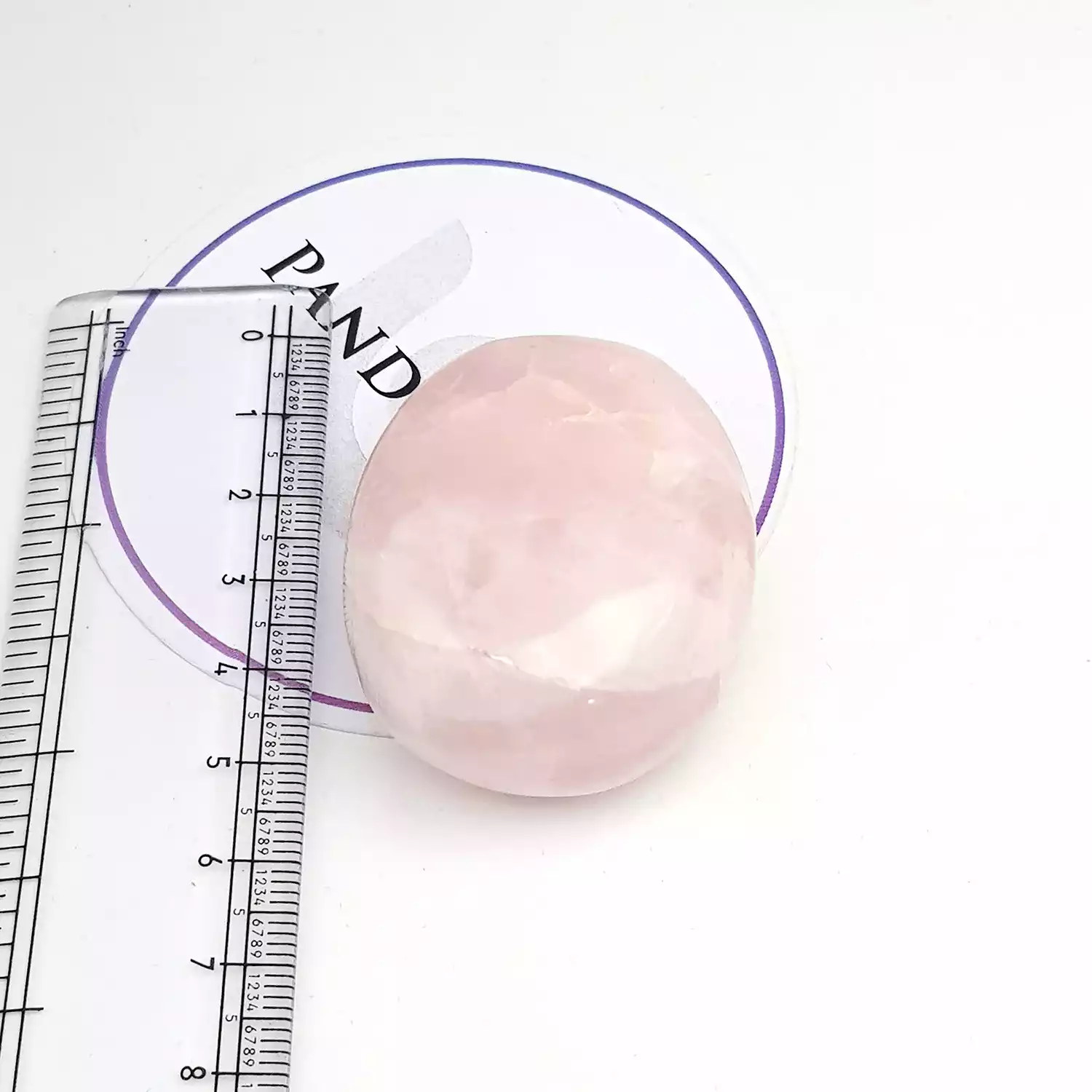 Rose Quartz Healing Crystal Palm Stone - Image 4