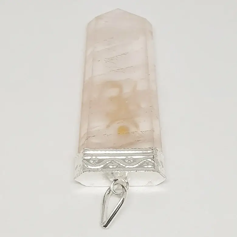 Rose Quartz Om Pencil Pendant - Image 7
