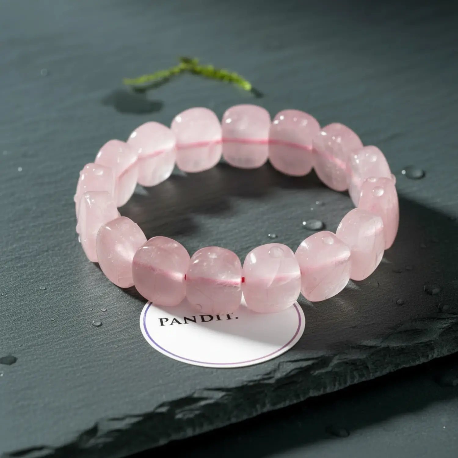Rose Quartz Oval Faceted Bracelet - To be Creative & Wealthy - Image 4