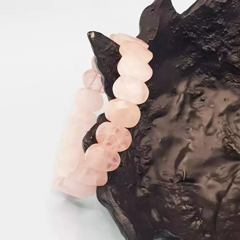 Rose Quartz Oval Faceted Bracelet - To be Creative & Wealthy - Image 5