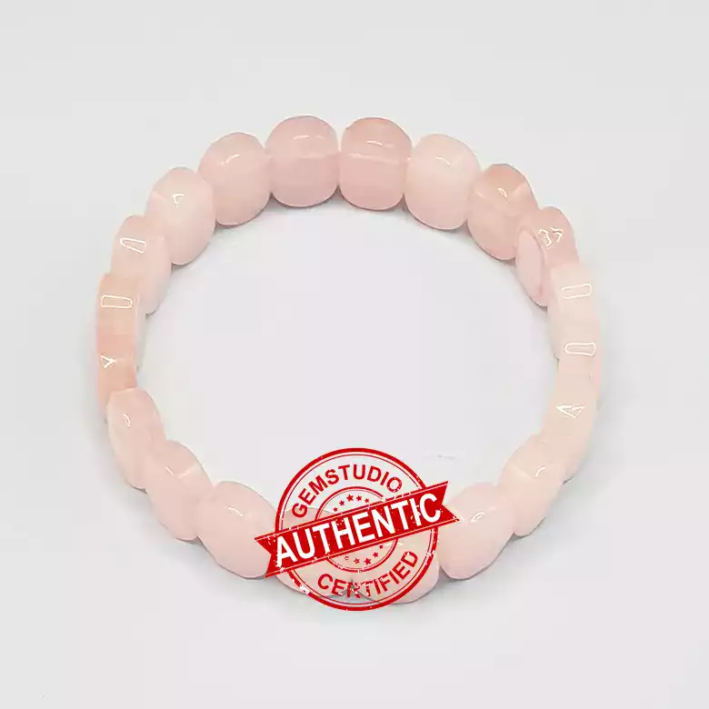 Rose Quartz Oval Faceted Bracelet - To be Creative & Wealthy - Image 7