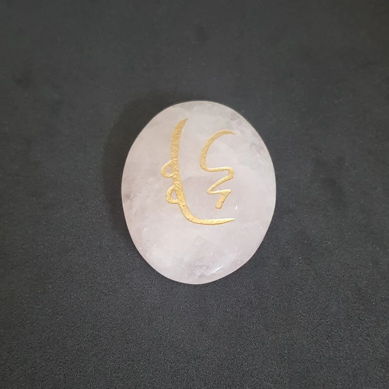 Rose Quartz Reiki Symbol Healing Stones Set - For Happiness - Image 4