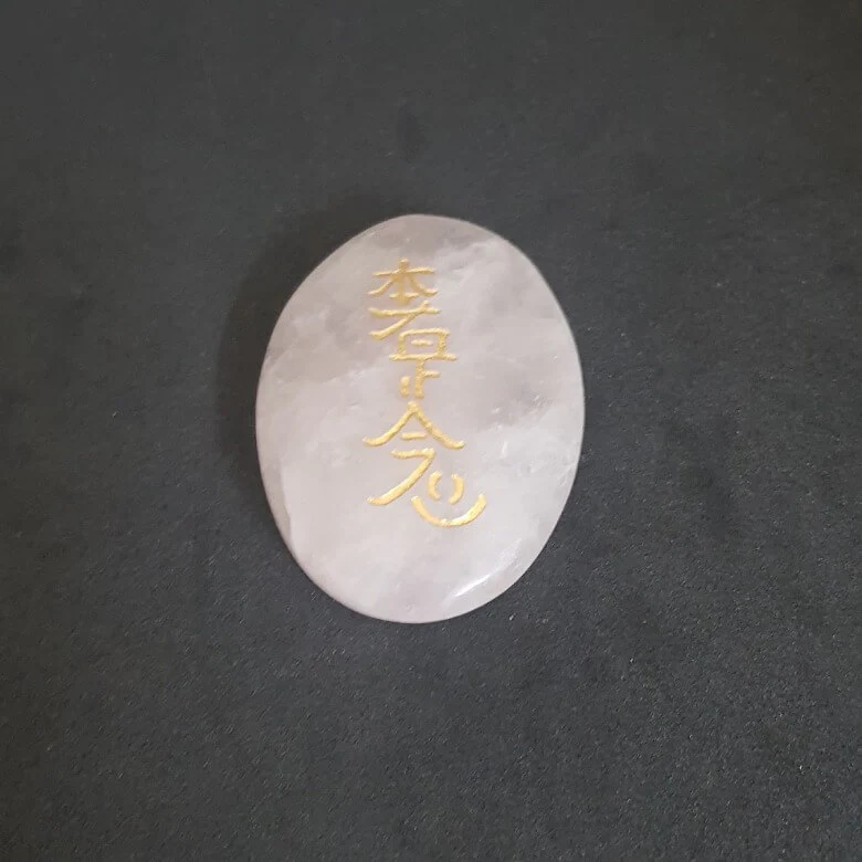Rose Quartz Reiki Symbol Healing Stones Set - For Happiness - Image 7