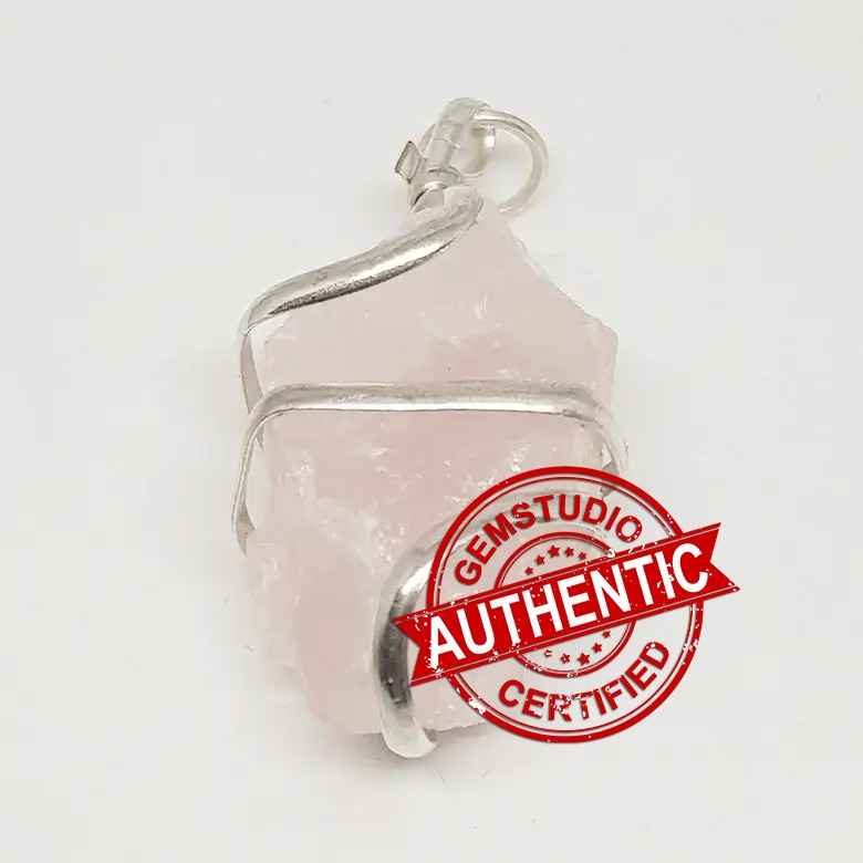 Rose Quartz Spiral Pendant - Image 5