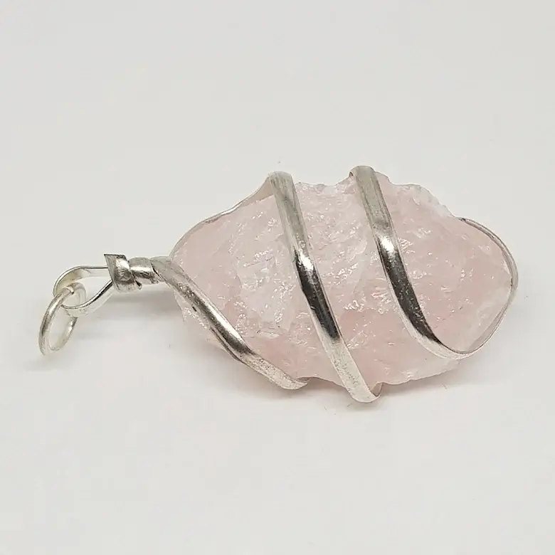 Rose Quartz Spiral Pendant - Image 6