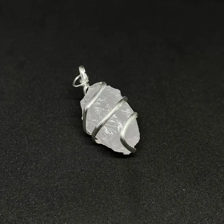Rose Quartz Spiral Pendant - Image 8