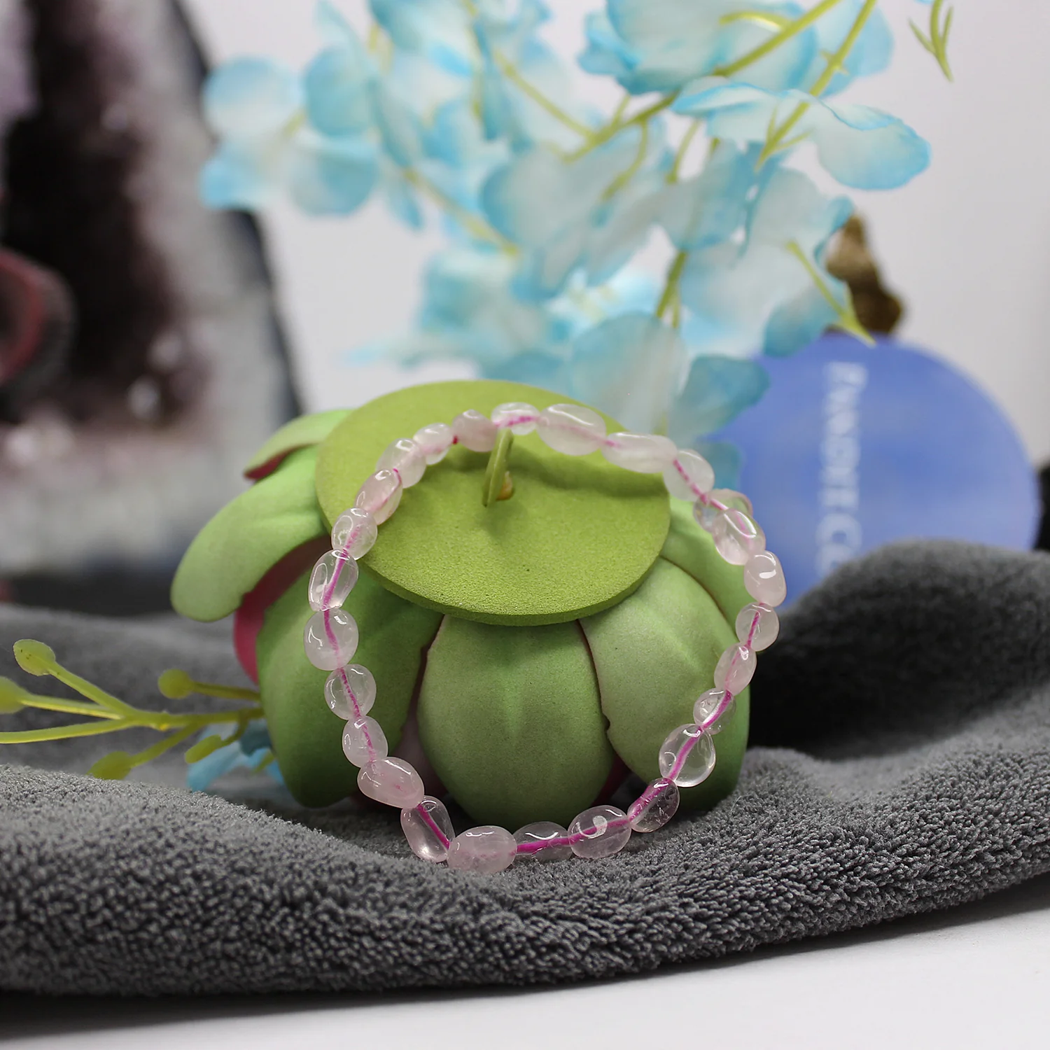 Rose Quartz Tumble Bracelet - To Enhance Beauty & Happiness - Image 2