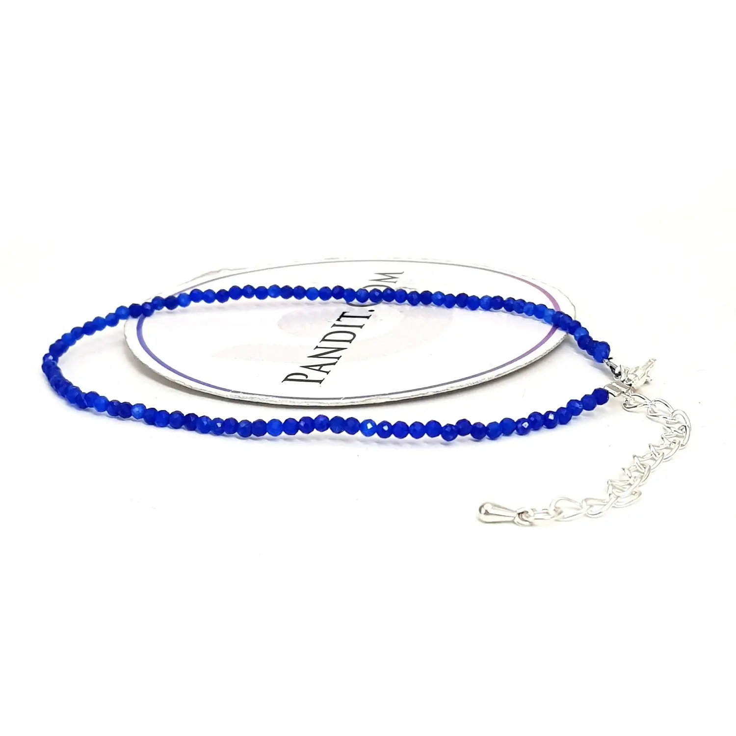 Royal Blue Chalcedony Anklet - Image 2