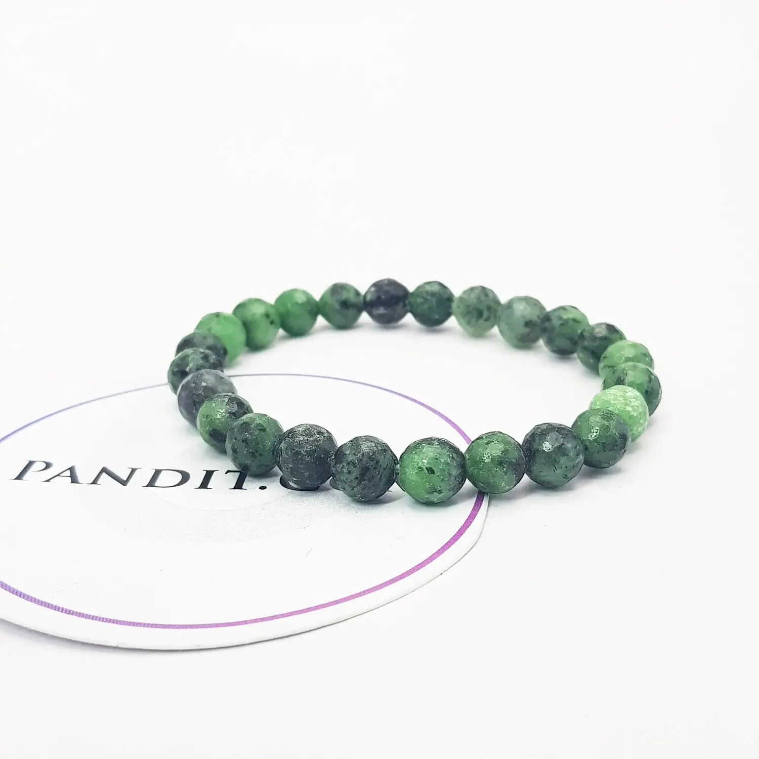 Ruby Zoisite Diamond Cut Bracelet - To Increases Fertility - Image 3