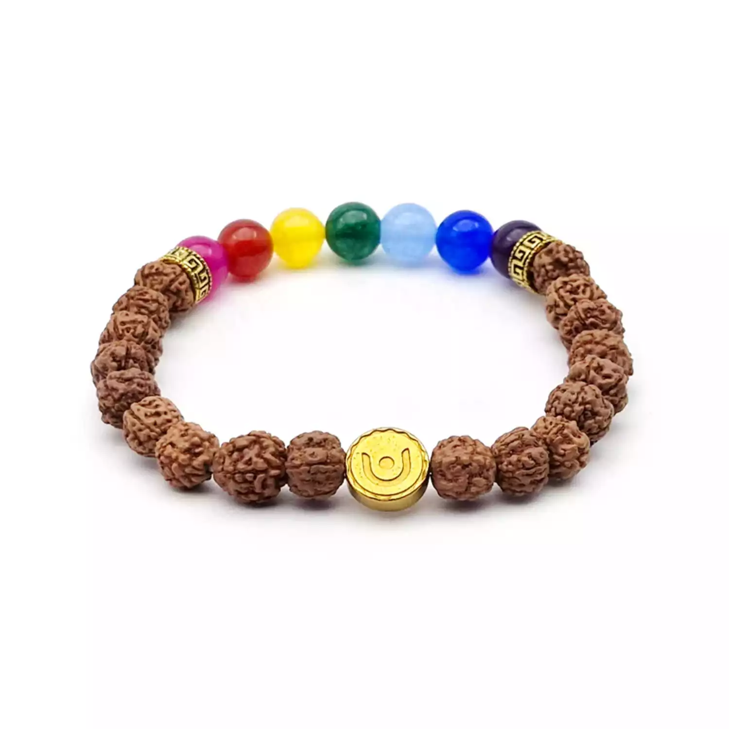 Rudraksha 7 Chakra Bracelet - Boost Spiritual Growth & Practice - Image 3