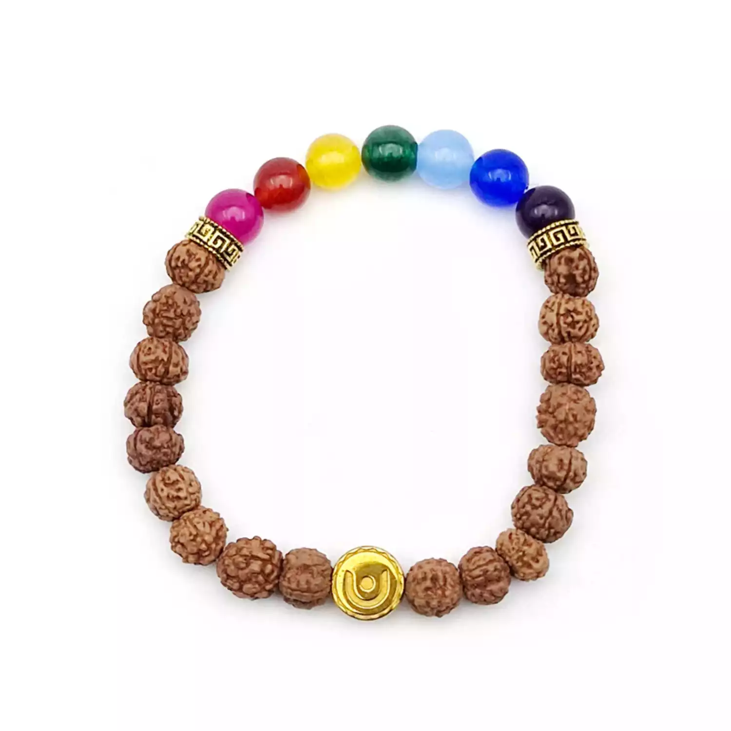 Rudraksha 7 Chakra Bracelet - Boost Spiritual Growth & Practice - Image 4