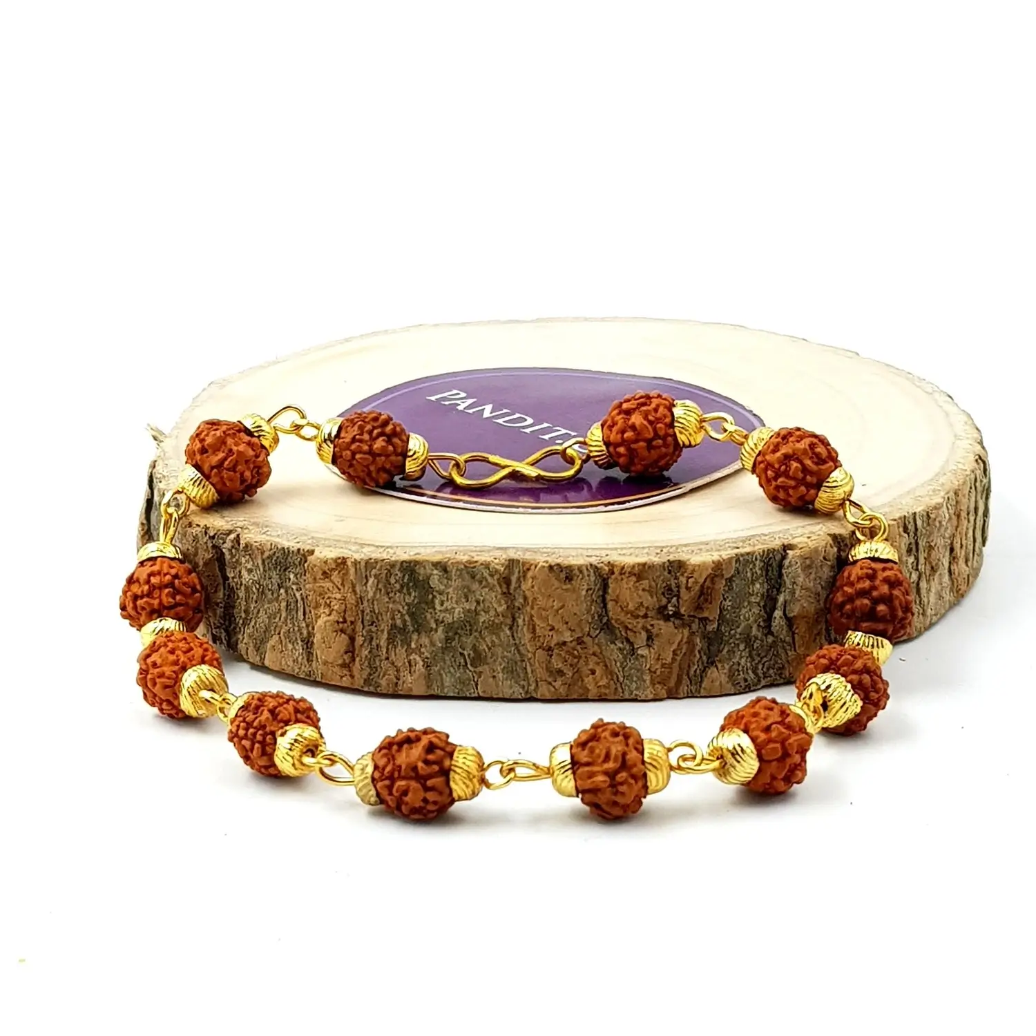 Rudraksha Bracelet with Brass Capping - Image 3