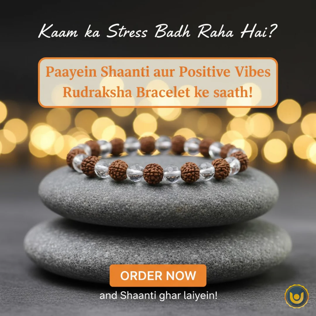 Rudraksha Crystal Bracelet - Enhancing Beauty & Awareness - Image 3