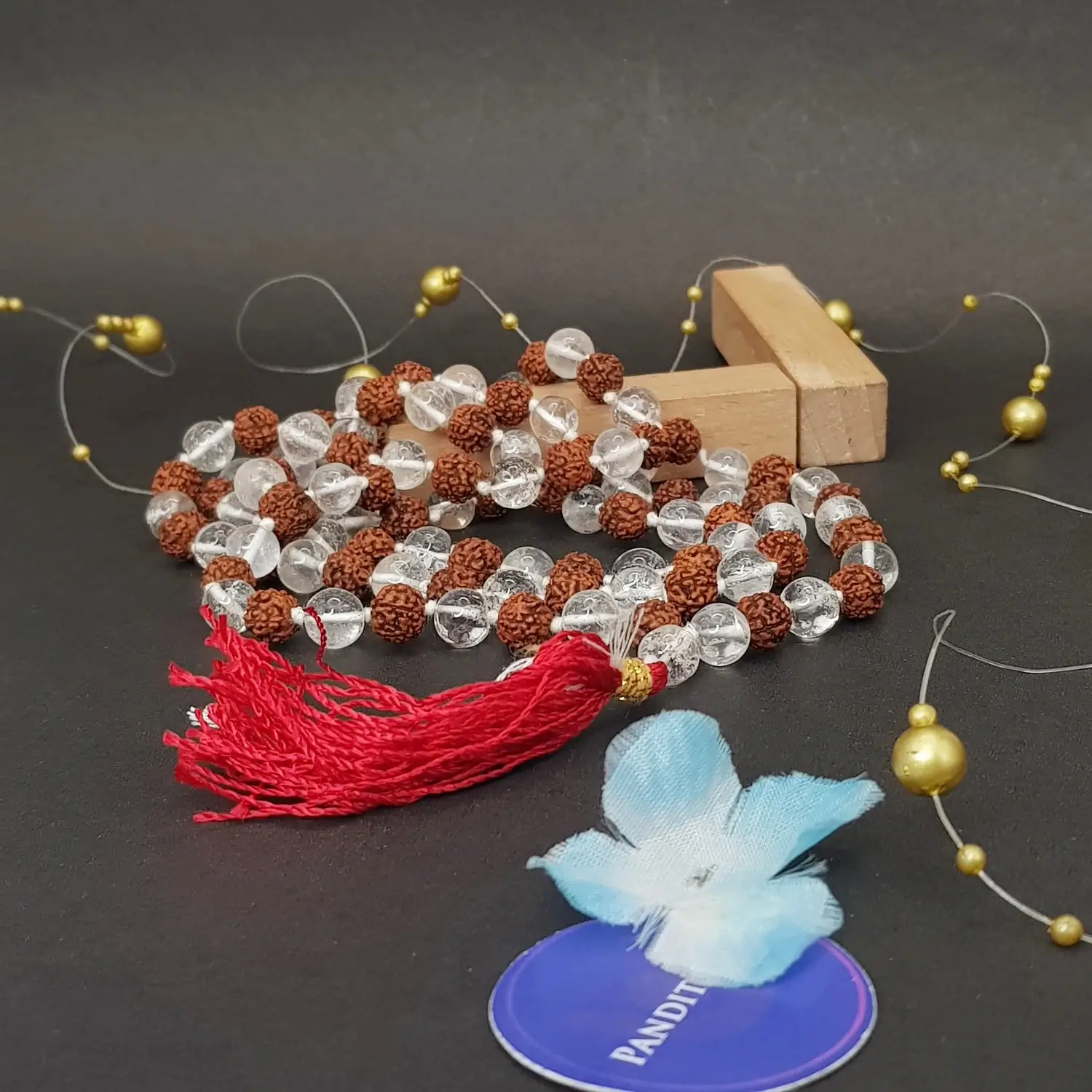 Rudraksha Crystal Mala - To Please Lord Shiva & Mental Strength - Image 5
