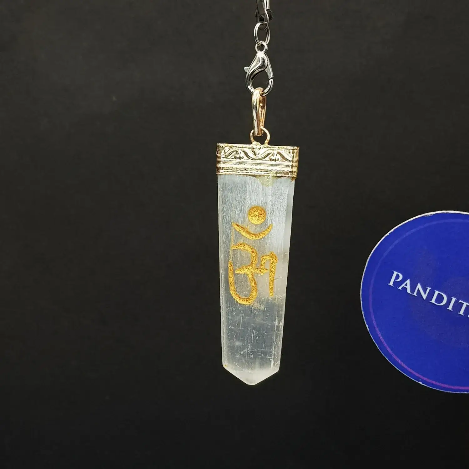 Selenite Om Pencil Pendant - Image 3