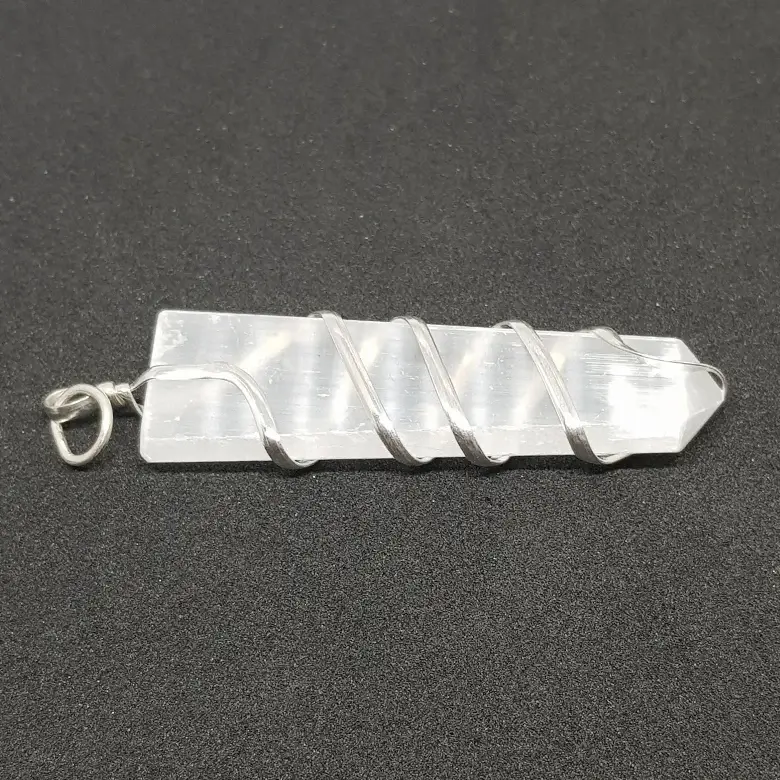Selenite Spiral Pencil Pendant - Image 6