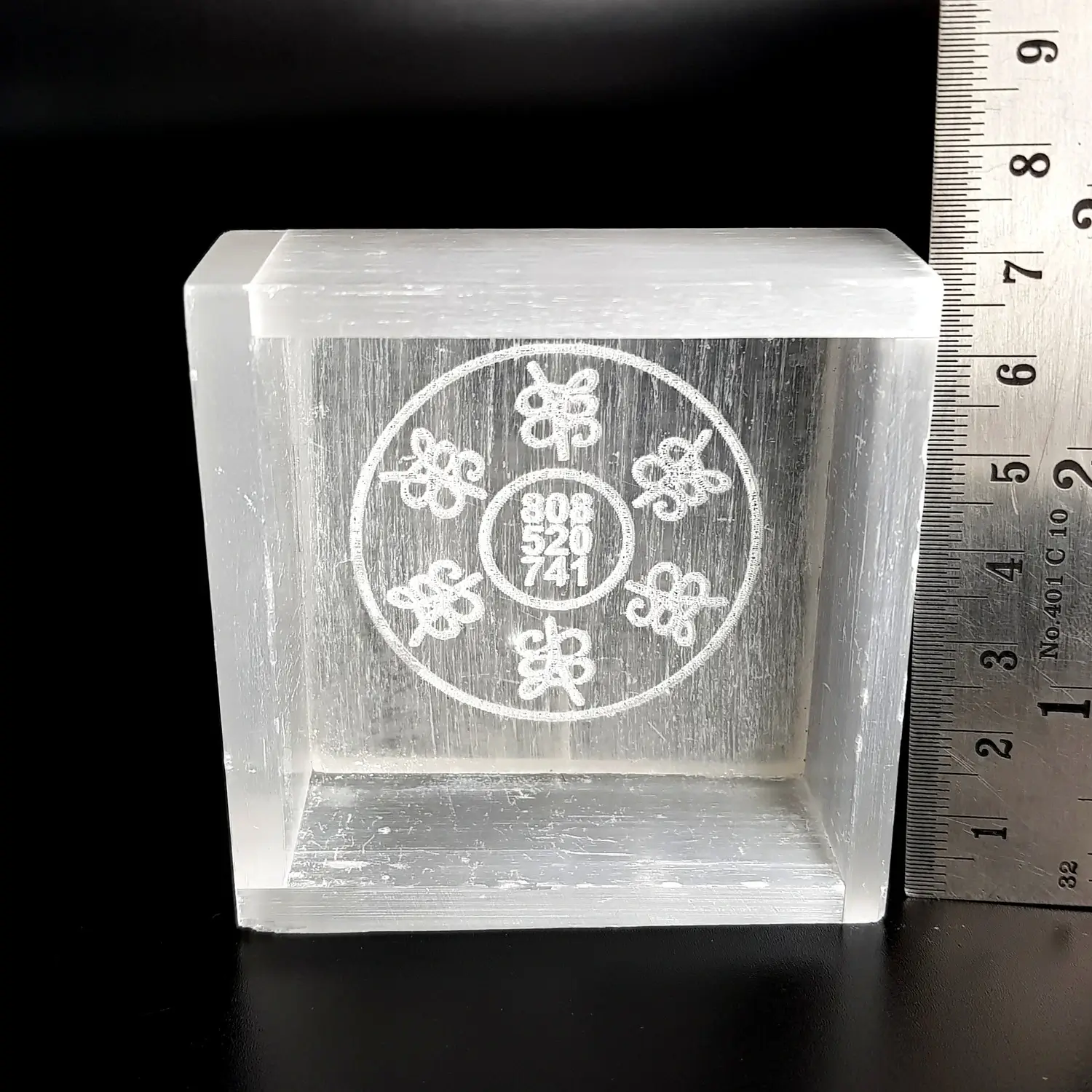 Selenite Zibu Symbol Square Charging Bowl - Image 7