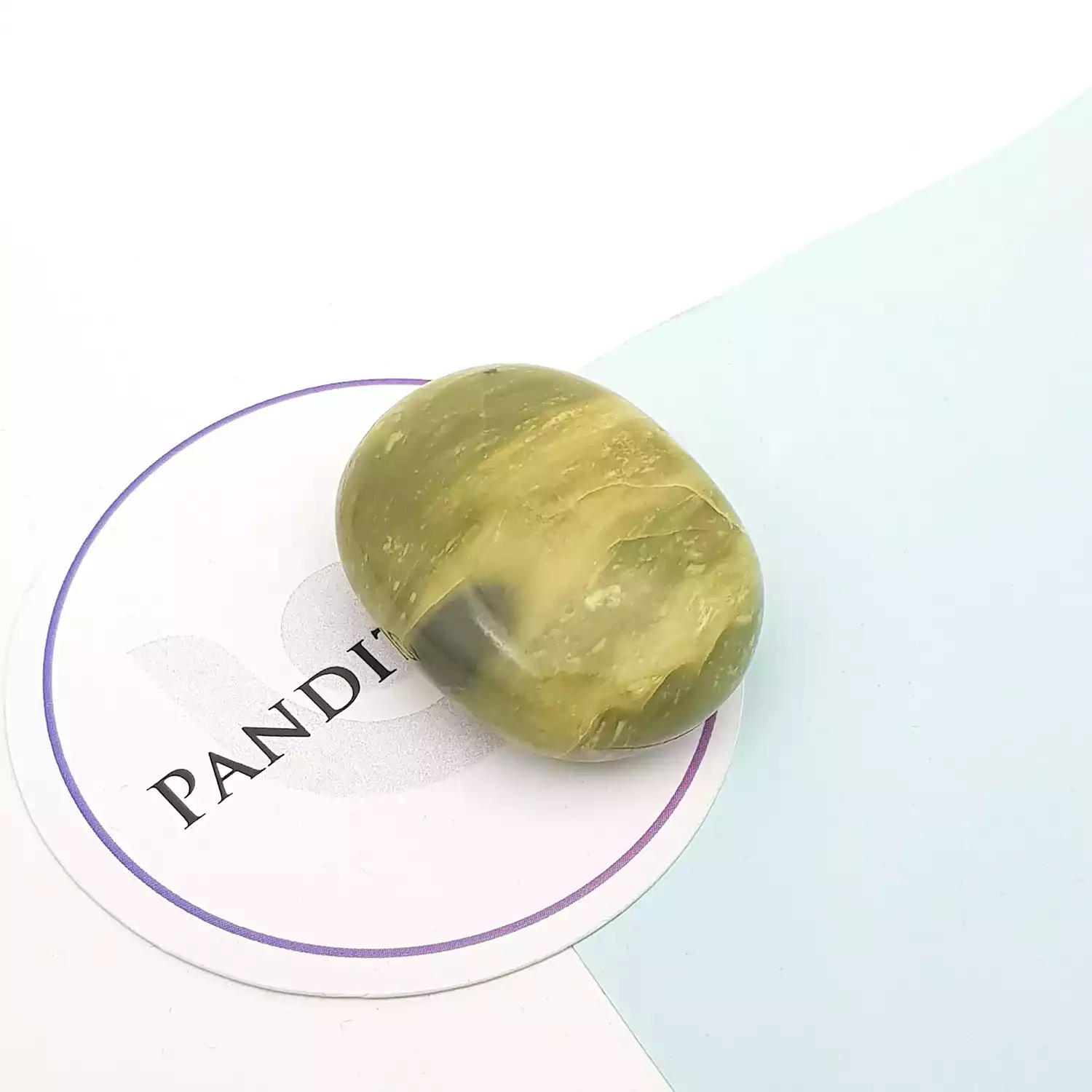 Serpentine Healing Crystal Palm Stone - Image 3