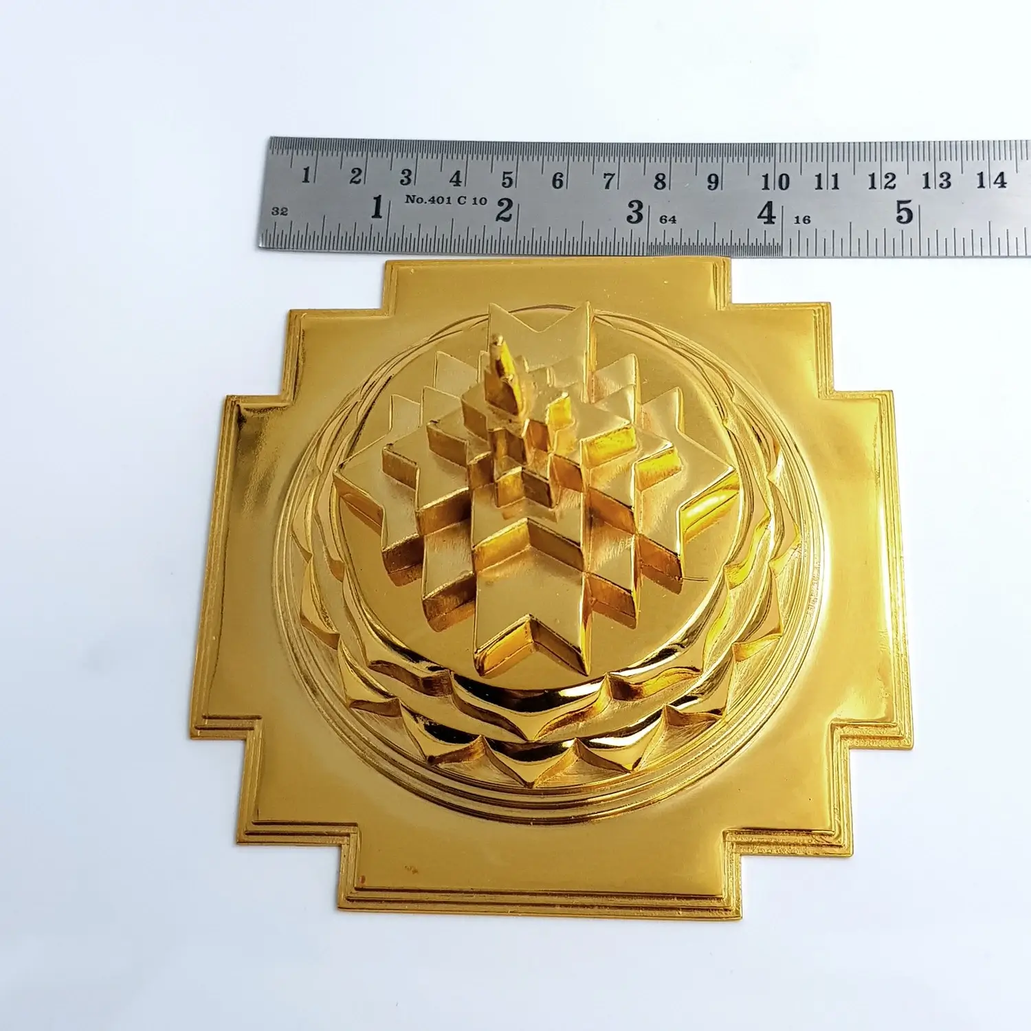 Shri Yantra (Gold Plated Metal) - For Wealth & Prosperity - Image 2