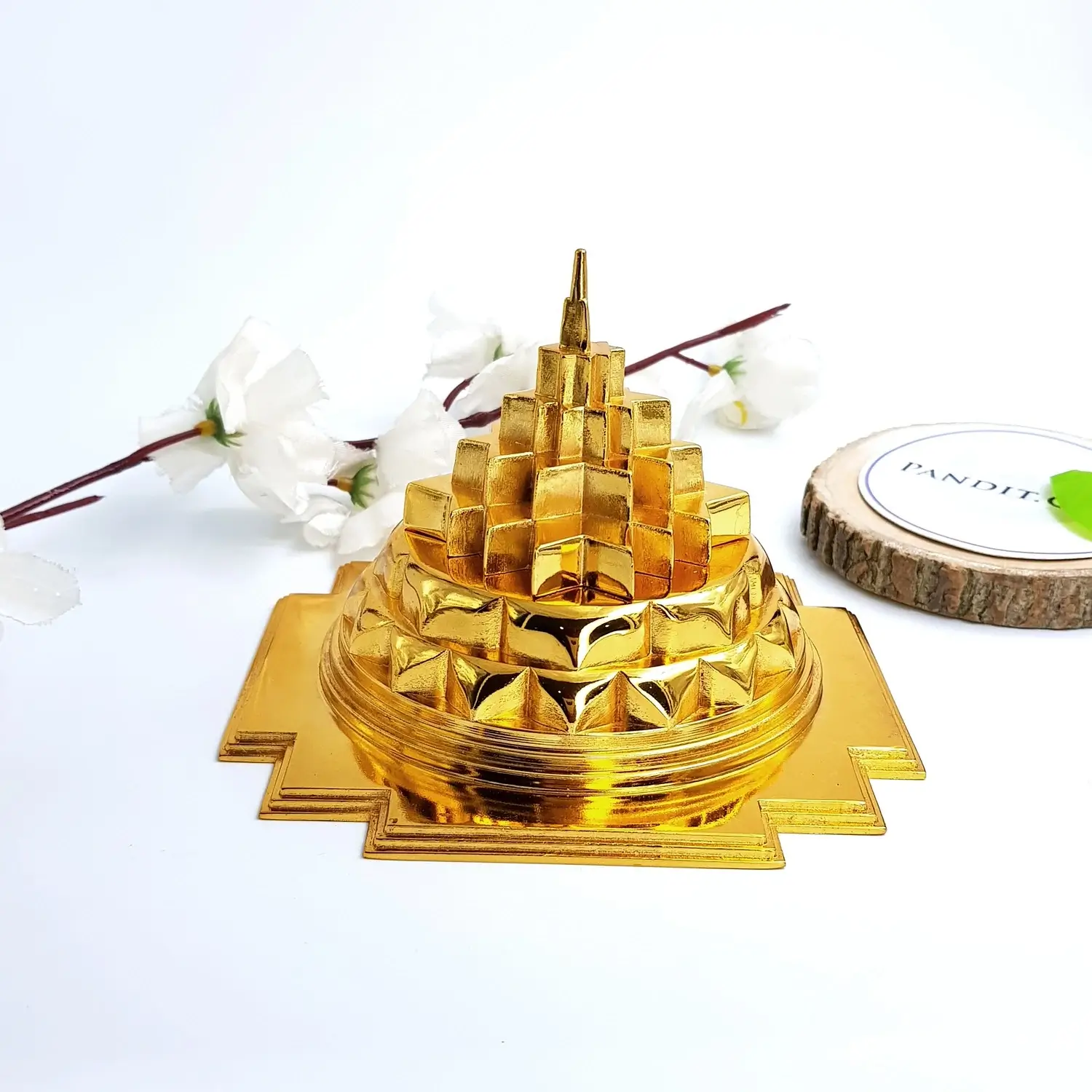 Shri Yantra (Gold Plated Metal) - For Wealth & Prosperity - Image 3