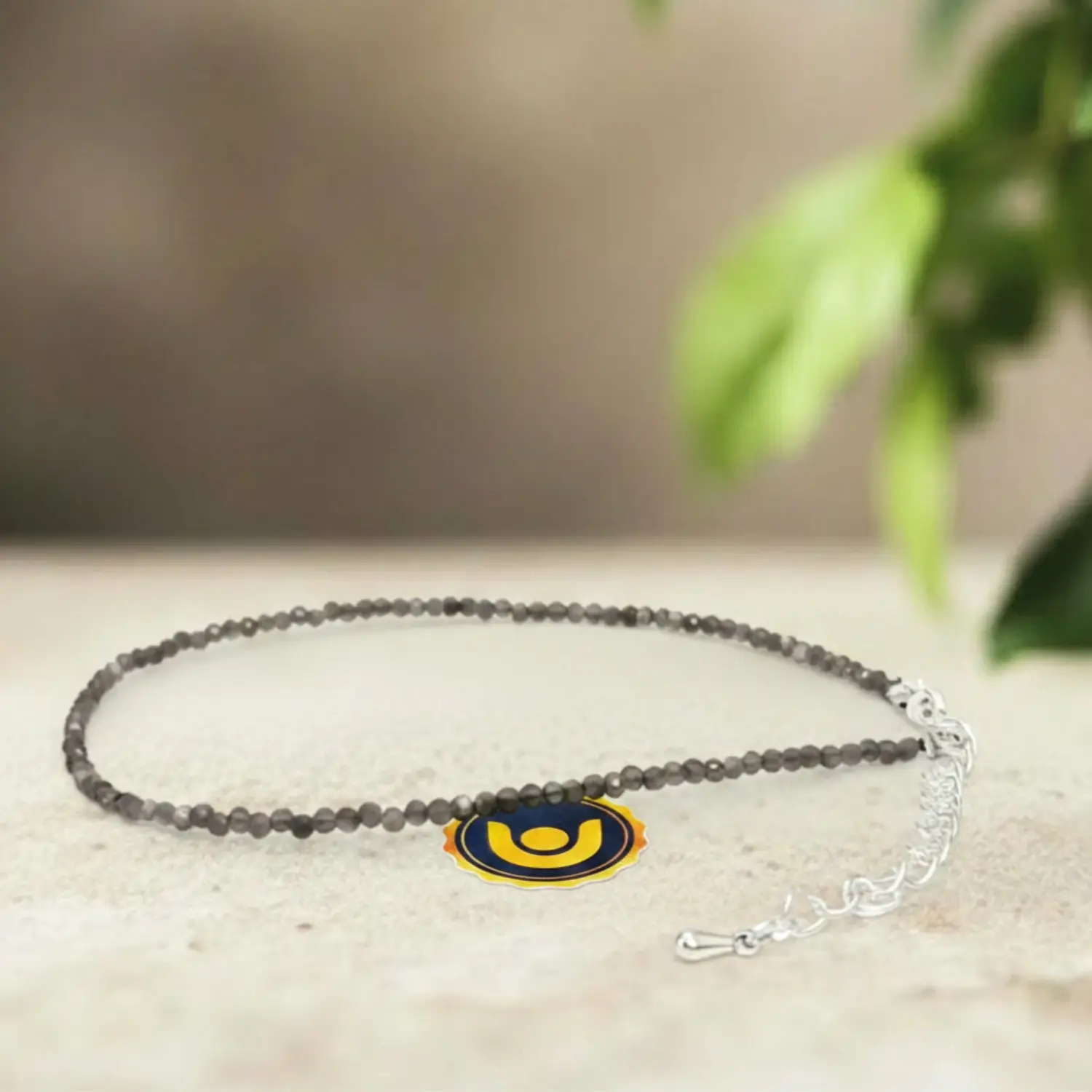 Silver Moonstone Anklet