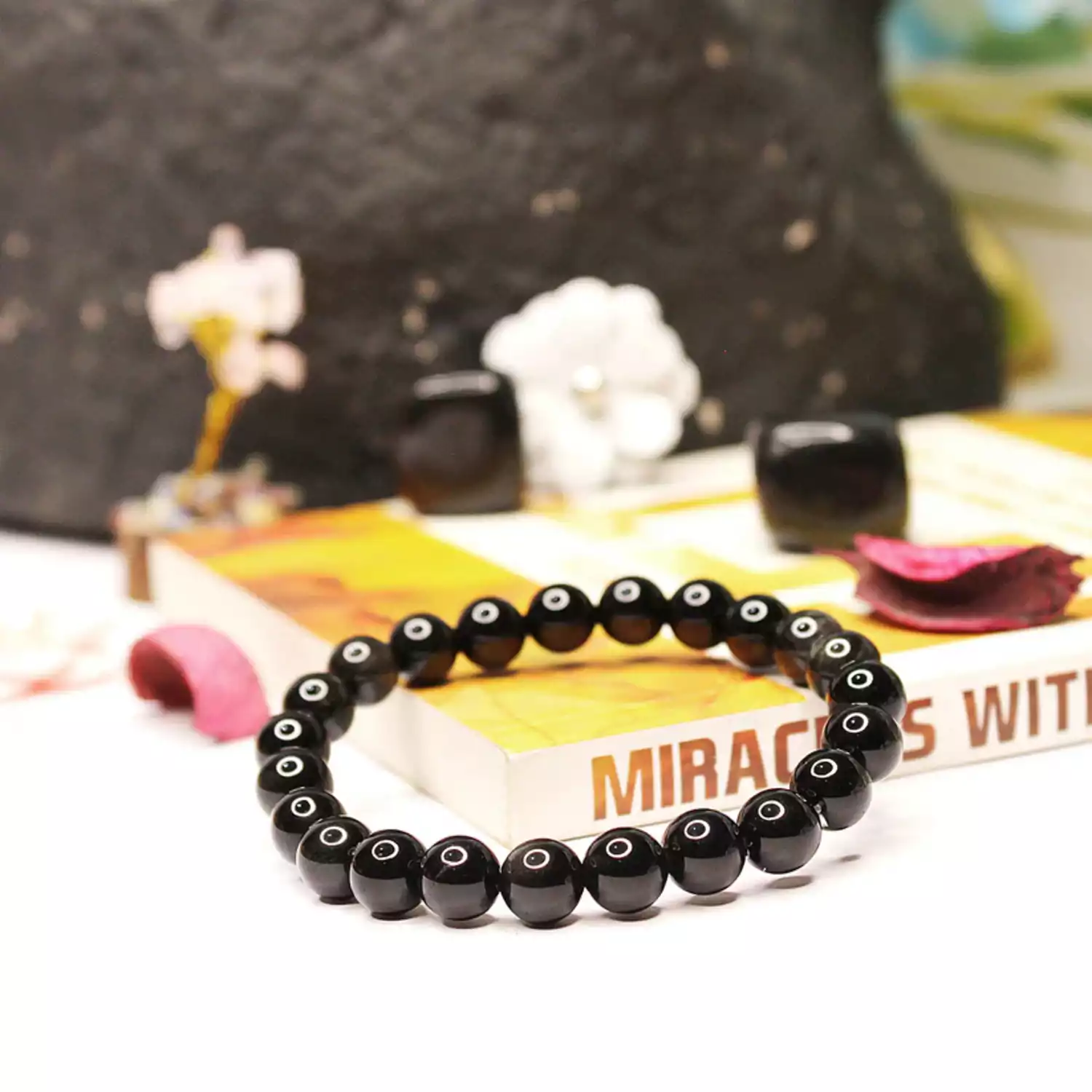Silver Obsidian Bracelet - For Truthfulness and Self-Control